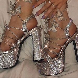 Butterfly Pixie Queen Lace Up Heels